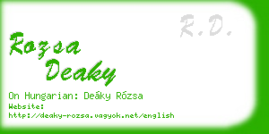 rozsa deaky business card